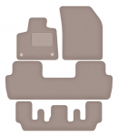 Dywaniki samochodowe welurowe do: Peugeot 5008 II GT line 7 os (2017-2020) beżowe