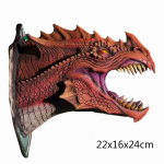 Draakonilegendid Rekvisiit 3D Seinale Paigaldatav Dinosaurus Suitsuvalgusti Kunst Skulptuur Kuju Kodu Dekoor Tuba Halloweeni Kaunistus