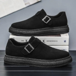 Moodsad meeste mokassiinid Suede nahast vabaajajalats retro pruun meeste mood mugavad peale libistatavad platvormjalatsid meestele Zapatos De Hombre 44 must