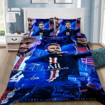Jalgpallit&auml;he tekikott padjap&uuml;&uuml;r Neymar Voodipesu komplekt T&auml;iskasvanud Poiss T&uuml;druk Magamistoa kaunistus &Uuml;he-kahekohaline T&auml;is Kuninglik suurus 100x135cm-2pcs