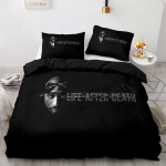 2Pac Voodipesukomplekt &Uuml;heinimese Twin T&auml;ism&otilde;&otilde;dus Queen King Suurus Tupac Amaru Shakur Voodikomplekt T&auml;iskasvanu Laste Magamistuba Tekikoti Komplektid 3D Prindiga 043 AU Double(180*210cm)3pcs