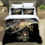 Genshin Impact Prindiga Kolmeosaline Voodipesukomplekt Moekaup Poistele V&otilde;i T&auml;iskasvanutele Vooditele Tekikotid Padjap&uuml;&uuml;rid Voodipesukomplekt EU Single(135*200cm)3pcs