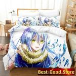Tensura Rimuru See kord, kui ma sain limaks &uuml;mbers&uuml;ndinud Voodipesukomplekt Tekikate Voodikomplekt Tekikate Tekk Kuninga/Kuninganna Suurus EU Single(135*200cm)3pcs
