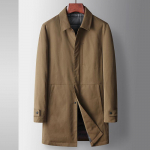 Meeste Trench-mantel s&uuml;gise ja talve keskmise ja pika rev&auml;&auml;riga 90 valge pardi sulevooder, paksendatud keskealine ja noor &auml;riline soe jope 4XL must