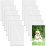 12 tk magnetilist pildiraami 4x6 tolli magnetiline fototasku valge &auml;&auml;rise ja l&auml;bipaistva PVC-ga korduvkasutatav sildihoidja magnetiline fotoraam white