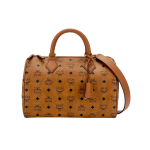 MCM Ella Boston kott reguleeritava eemaldatava &otilde;larihmaga, l&otilde;uendist ja nahast naiste k&auml;ekotid, pruun MWBESEA03CO001 Basic Set (Bag+Dust Bag)