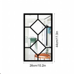 Imitatsioon aknakaare disain akr&uuml;&uuml;lpeegel seinakleebis Isekleepuvad kleebised Kodu Elutoa taust Kunst seinakaunistusega peegel