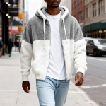 Meeste karvane lukuga kapuutsiga dressipluus Pl&uuml;&uuml;sist lukuga jakk kapuutsiga jaoks M