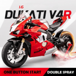 Simulatsioonsulam 1:6 Ducati V4S Racing Mootorratta Mudel Valatud Sulam Mootorratta M&auml;nguasi Kollektsioon Miniatuurne Auto Kodu Kaunistus punane