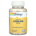 Solaray, pikendatud vabanemisega, koliin, 300 mg, 100 kapslit