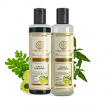 Khadi Natural Amla Bhringraj Juuksepuhastaja ja Palsam Kombo Peanaha Hoolduseks ja Juuste Tugevdamiseks 210 ml X Pakk 2
