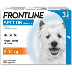 Frontline Spot On koerale - Kirpude ja puukide t&otilde;rjevahend koerale S - 2-10kg - 3 pipetti