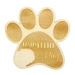 Pug - Mug coaster, engraved coaster with dog, gift for dog lover by Art-Dog brand