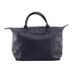 Longchamp Le Pliage Cuir 32 L&uuml;hikese k&auml;epidemega Ehtne nahast pelmeenikott &Otilde;lakott ristkorpus T&otilde;mblukuga kott Keskmine Naiste kotid Tumesinine 1515757556 Basic Set (Bag+Dust Bag)