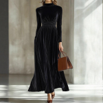 Naiste moodne pikak&auml;iguline v&ouml;&ouml;kohta kitsendav kleit suure lehvivusega L