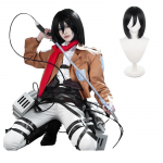Mikasa Ackerman Cosplay Vabaduse Tiivad Skautide Rood Cosplay Kost&uuml;&uuml;m Kooli ja Lava jaoks Parukas Suurus [Suurep&auml;rane Kvaliteet] Parukas, T&auml;iskasvanud, Festivalid,