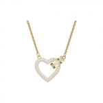 Swarovski S&uuml;damekujuline Ripatsiga Kaelakee Naistele Kuldne 5636449 Single Item