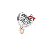 Pandora Disney Seeria Armastan Sind Ema Minnie Ripats S&uuml;damekujuline V&otilde;lu Unisex V&otilde;lu Mitmev&auml;rviline 781142C01 Silver,F