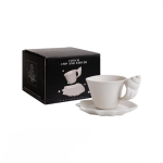 Kodu Prantsuse Kaanokarbi Kruus Kohvik Matt Keraamilised Kohvitassid Retro Reljeefne Koorik Tassialuskomplektiga Matt Paariline Kruus Kingitus Teetass 230ML black