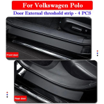 Volkswagen VW Polo 2011-2026 jaoks Auto uksepaksu kleebis Kleepimine Auto pagasiruumi l&auml;veriba Kriimustuskindel Veekindel Kaitsekile 2011-2018 black