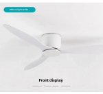 Kaasaegne LED laeventilaator ilma valgustiteta, madala laega lofti kaugjuhtimispuldiga ventilaator valgustitega CC mootor s&uuml;nkroonventilaator, 6 kiirust, 20CM