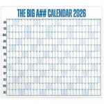 Suur A## Kalender 2026 - &Uuml;legabariidiline Seinakalender Pliiatsi ja Kleebistega, 2026 Kuuplaaner Kodu-kontorisse, 33x43 tolli Uus Toodang S06 Only Calendar sinine