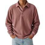 S&uuml;gis Talv Meeste Retro Polo S&auml;rgid Vabaaja Sametist &Uuml;hev&auml;rvilised Triibulised Pikkade Varrukatega Polo S&auml;rgid Meeste &Auml;ri Topp S black