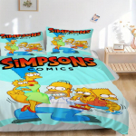 Simpsoni pere seiklus voodipesukomplekt - 3-osaline tekikott Kingitus magamistoa jaoks, ei sisalda t&auml;idistB165 135x200cm