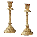 2 elegantset kitsast k&uuml;&uuml;nlajalga, vintage metallist sammask&uuml;&uuml;nlajala hoidjad kuld