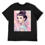 Audrey Hepburn T-s&auml;rk spordif&auml;nnidele mehe t-s&auml;rk r&auml;ppari graafilised t-s&auml;rgid Meeste riided S