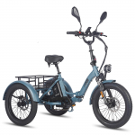 Elektriratas Fafrees F20 Mate 750W tippmootor 20 paksude rehvidega elektriline kaubaratas 7-k&auml;iguline topelth&uuml;drauliline pidur 48V 21AH Maksimaalne koormus 180 kg Lite sinine