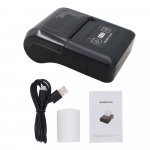 BISOFICE Kaasaskantav 58mm Termoprinter 2 tolli Juhtmevaba +USB Kviitungiarve Piletiprinter 57mm Prindipaberiga &Uuml;hilduv f