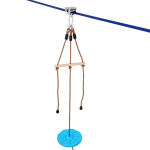Trossirada komplekt lastele ja t&auml;iskasvanutele, 52 jala (ca 15,8 m) trossirada komplektid kuni 330 naela (ca 150 kg), Tagahoovi v&auml;likiirpaigaldus trossirada, M&auml;nguv&auml;ljaku meelelahutus trossirajaga, Nailon