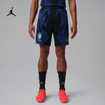 Jordan 2026 Hooaeg Brasiilia Meeskond V&otilde;&otilde;rsil F&auml;nni Versioon Dri-FIT &Uuml;mmarguse Kaelusega Pullover Kiiresti Kuivav L&uuml;hikeste Varrukatega Jalgpallis&auml;rk Meestele M