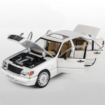 1:24 Mercedes Benz S W140 320SEL Muudetud Versioon Legeeritud V&otilde;idus&otilde;iduauto Valatud Mudel Simulatsioon Kollektsioon Dekoratiivsed Kingitused Poistele valge