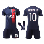 Laste jalgpallis&auml;rgi komplekt Paris Neymar Jalgpallis&auml;rk L&uuml;hikesed p&uuml;ksid Hingav Kiiresti kuivav Spordir&otilde;ivad Sinine Valge 120-130 CM