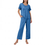 Unisex patsientide riietekomplekt Lihtne selga panna Haiglapyjamad Sobib voodihaigetele eakatele luumurruga patsientidele Mugavad meditsiinilised r&otilde;ivad S sinine