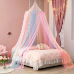Vikerkaar Voodikate Pol&uuml;ester S&auml;&auml;sev&otilde;rk Printsessi Voodikardinad Laest Magamistoa Kaunistus T&uuml;drukutele Colorful Mosquito Net white