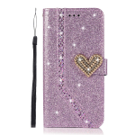 Bling Glitter Klapp Nahast Telefonikott iPhone 15 14 13 12 11 Pro Max XR XS X SE 2020 7 8 Plus Rahakott Mobiilne Kate Jalg Capa For iPhone 14ProMax&Case & Strap lilla