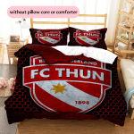 FC Thun Mustriga Voodipesu Kodu Dekoreerimine S&uuml;nnip&auml;evakingitus (1 * tekikott + 2 * padjap&uuml;&uuml;ri, ilma s&uuml;damikuta) 140x200cm