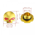 Harley XL883 XL1200 Dyna Fat Boy Breakout Muudetud Kolju K&uuml;tusepaagi Kork Harley Mootorratta Tarvik H&otilde;bedane Kuldne Gold red