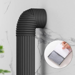 Kuumakindel isekleepuv vahttoru isolatsioon extra paksust k&auml;snast veetorude k&uuml;lmumiskaitseks ja talviseks isolatsiooniks (black,1PCS&2M) must