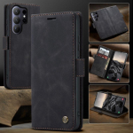 CaseMe Samsung Galaxy S26 Ultra jaoks K&otilde;rge Kvaliteediga Retro Luksuslik Magnetiline Klapp PU Nahast Telefonikott S26 Plus S26Ultra Rahakott Kate S26 Ultra must
