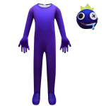 Roblox Rainbow Friends Cosplay Kost&uuml;&uuml;m Lastele Kogeda M&auml;ngu Nagu Tegelane Jumpsuiti Ja Maskiga 120cm lilla