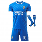 Real Madrid Mbappe Jalgpallis&auml;rgi Komplekt Sinine 120-130 cm Laste Jalgpalli Treeninguvorm 120-130 CM sinine
