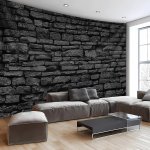 Elegantne tumeda kiviseina seinavaip moodsa elutoa sisekujunduseks, millel on vapustavalt realistlik tekstuuriga kujutis 150x200cm gray