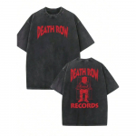 Death Row Records Punane Vintage L&uuml;hikeste Varrukate T-s&auml;rk Meestele Naistele Street Meeste T-s&auml;rk Vabaaja Pestud Puuvillased Topid R&otilde;ivad S