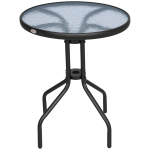 Bistroo Kohvilaud V&auml;listingimustesse Karastatud Klaasist Lauaplaat Aia &Uuml;mar S&ouml;&ouml;gilaud - 60cm L&auml;bim&otilde;&otilde;t 60 x 60 x 70 cm must