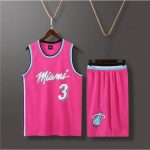 (Roosa, L) Miami Heat Dwyane Wade t&auml;iskasvanute ja laste s&auml;rgikomplekt 110cm