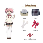 Laos Puella Magi Madoka Magica Koolivorm Cosplay - Madoka, Homura, Sayaka, Mami gray
